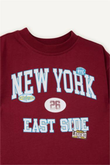 تيشيرت بيبي ولادي نص ردن مطبوع اوفر سايز