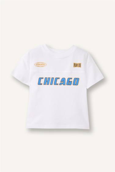 تيشيرت بيبي ولادي نص ردن اوفر سايز بطبعة حروف