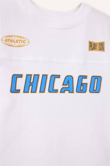 تيشيرت بيبي ولادي نص ردن اوفر سايز بطبعة حروف