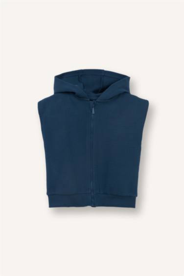 Kapüşonlu Fermuarlı Yelek Erkek Bebek