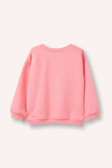 Oversize Baskılı Sweatshirt Kız Bebek