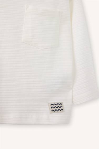 تيشيرت بيبي ولادي ردن طويل قصة عادية بياخة مستديرة