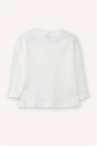 تيشيرت بيبي ولادي ردن طويل قصة عادية بياخة مستديرة