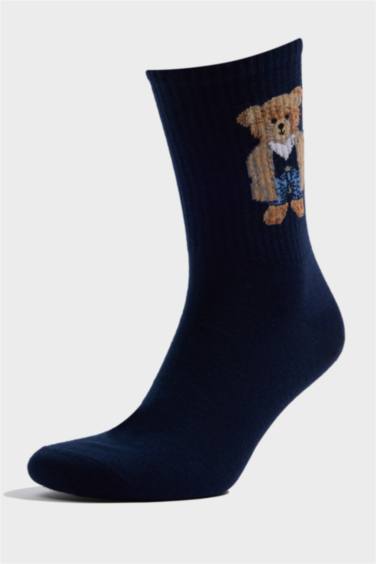 Erkek Ayıcıklı 5'li Pamuklu Uzun Çorap