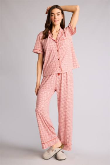 Desenli Softshell Pijama Takımı
