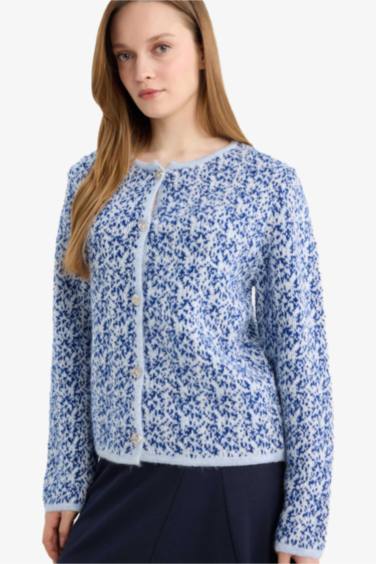 Regular Fit Crew Neck Knitwear Cardigan