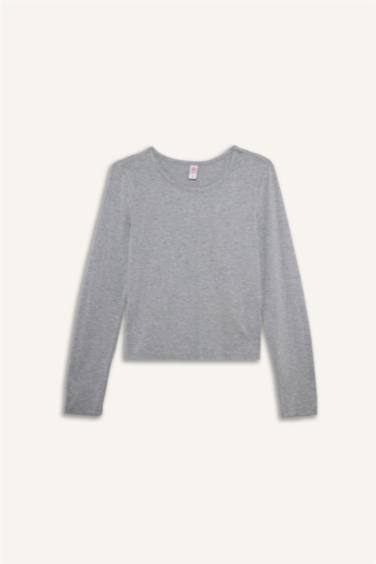 Bisiklet Yaka Uzun Kollu Üst - Görsel 6