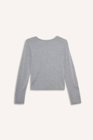 Bisiklet Yaka Uzun Kollu Üst - Görsel 8