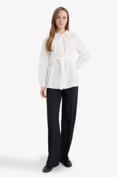 قميص بوبلين قصة مريحة