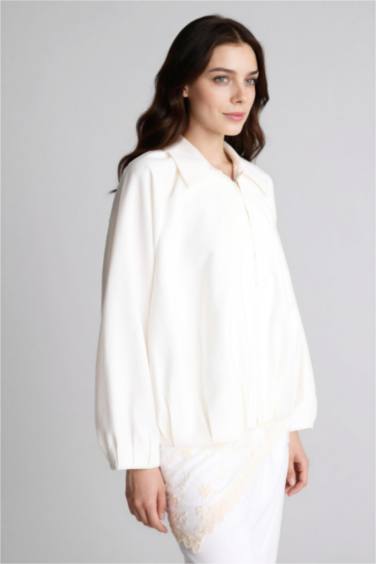 Relax Fıt Dokuma Blazer Ceket - Görsel 4