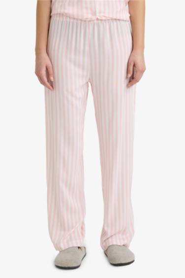 Regular Fit Striped Top Bottom 2 Piece Pajama Set