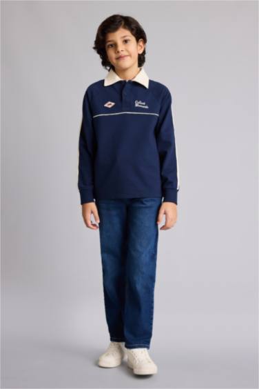 Oversıze Baskılı Polo Tişört Erkek Çocuk