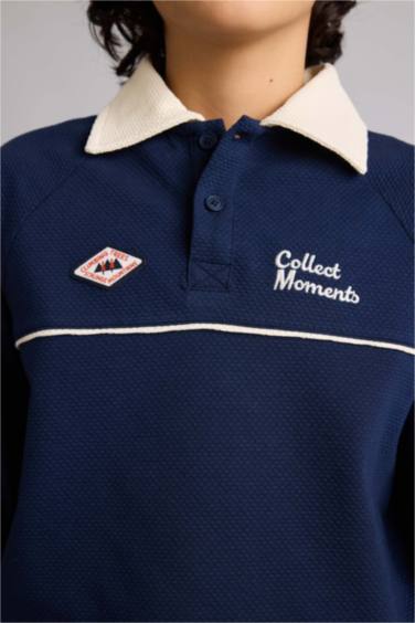 Oversıze Baskılı Polo Tişört Erkek Çocuk