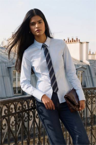 Fitted Poplin Gömlek