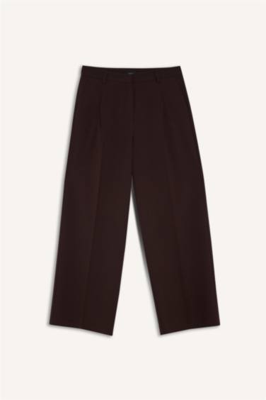Straight Fit High Waist Trousers