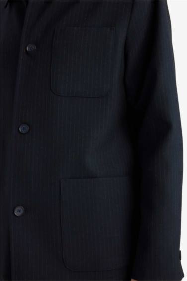 Regular Fit Polo Yaka Pamuk Astarlı Blazer Ceket