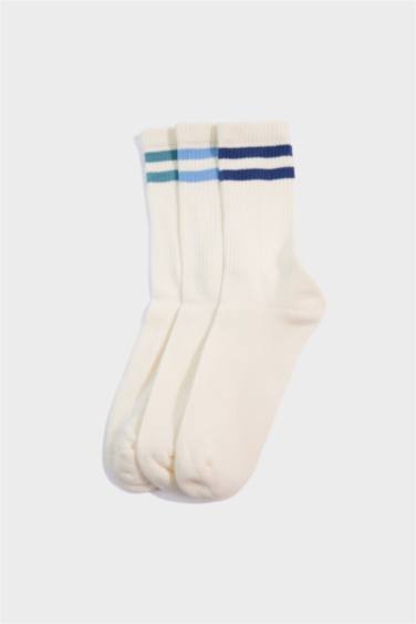 Erkek Dikişsiz 3'lü Pamuklu Havlu Spor Çorap