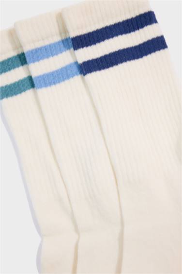 Erkek Dikişsiz 3'lü Pamuklu Havlu Spor Çorap