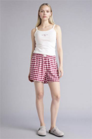 Kareli Şort Pijama Altı