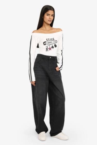 تيشيرت نص ردن قصة عادية مخصر