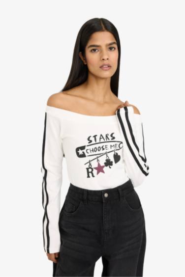 تيشيرت نص ردن قصة عادية مخصر