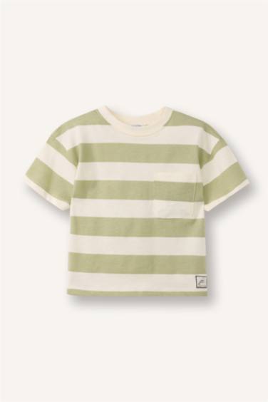 Regular Fıt Desenli Kısa Kollu Tişört Erkek Bebek