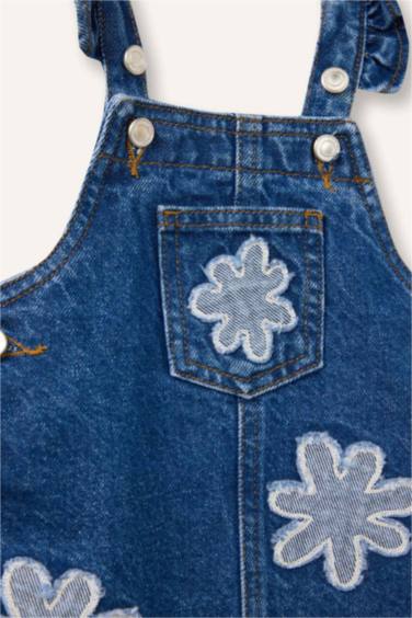 Kolsuz Jean Elbise Kız Bebek