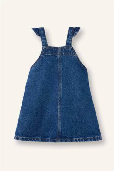 Kolsuz Jean Elbise Kız Bebek