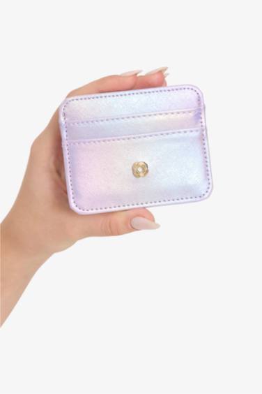 Woman Faux Leather Business Card Wallet