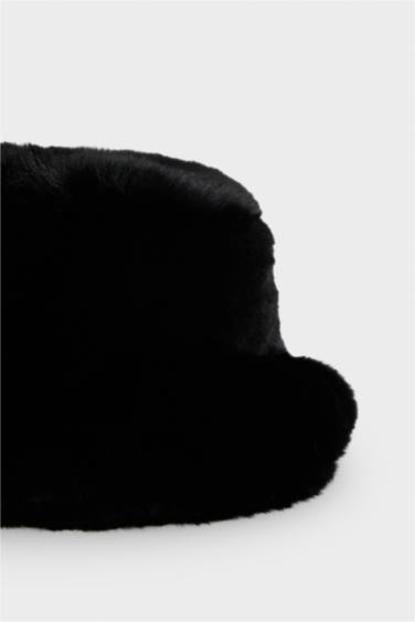 Kadın Suni Kürk Bucket Şapka