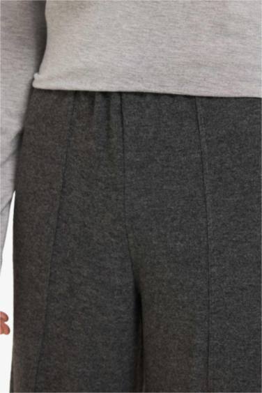 بنطرون وايد ليج برجل واسع ملمس ناعم