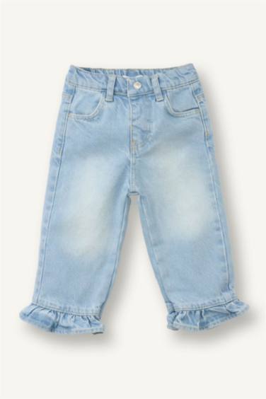 Wıde Leg Geniş Paça Pamuklu Pantolon Kız Bebek