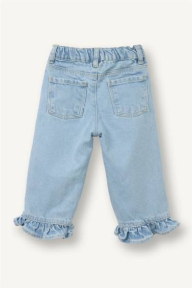 Wıde Leg Geniş Paça Pamuklu Pantolon Kız Bebek