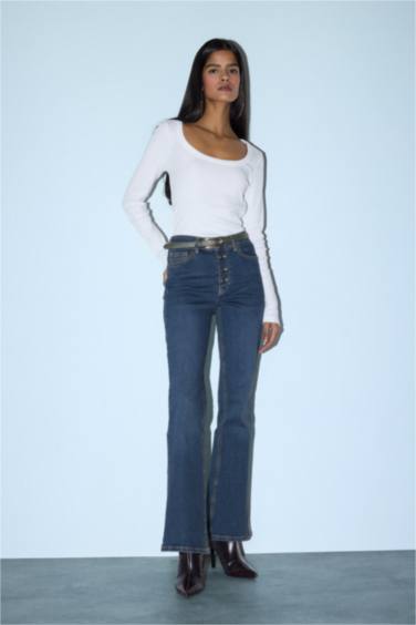 Slim Fit Fitilli Kaşkorse Tişört