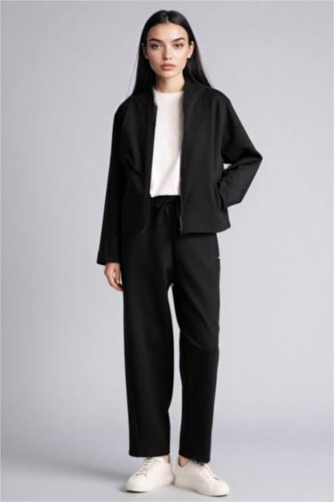 Relax Fıt Skuba Dalgıç Kumaş Hırka - Görsel 2