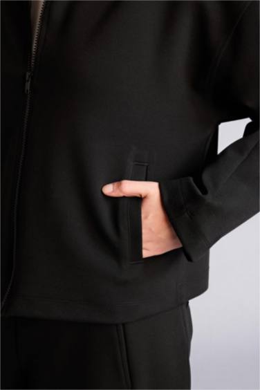 Relax Fıt Skuba Dalgıç Kumaş Hırka - Görsel 4