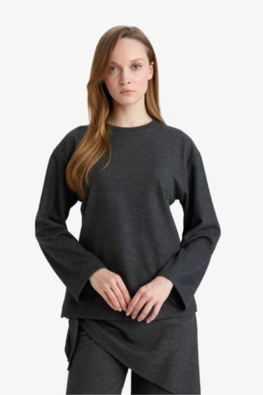 Regular Fit Uzun Kollu Tunik