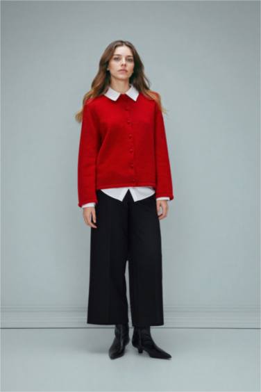 Regular Fıt Triko Hırka - Görsel 2