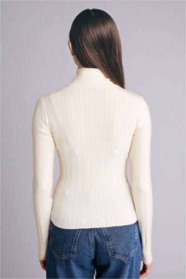 Fıtted Triko Kazak - Görsel 7