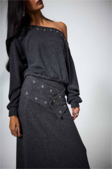 A Kesim Normal Bel Midi Etek