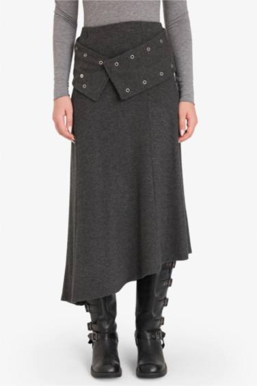 A Kesim Normal Bel Midi Etek