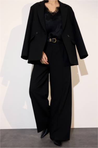 Straıght Fıt Yüksek Bel Düz Paça Pantolon