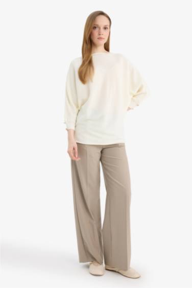 بلوز صوف تريكو بياخة عريضة