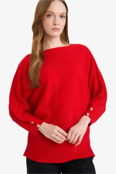 Boat Collar Knitwear Pullover