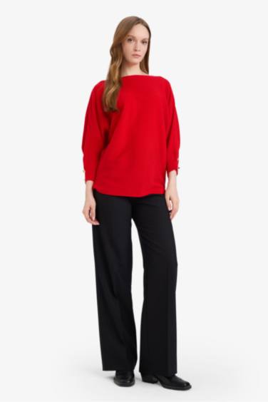 Boat Collar Knitwear Pullover