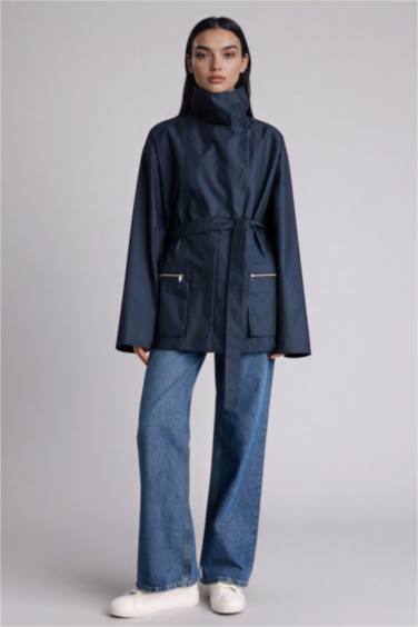 Dik Yaka Trençkot - Görsel 5