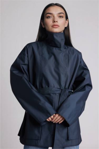 Dik Yaka Trençkot - Görsel 6