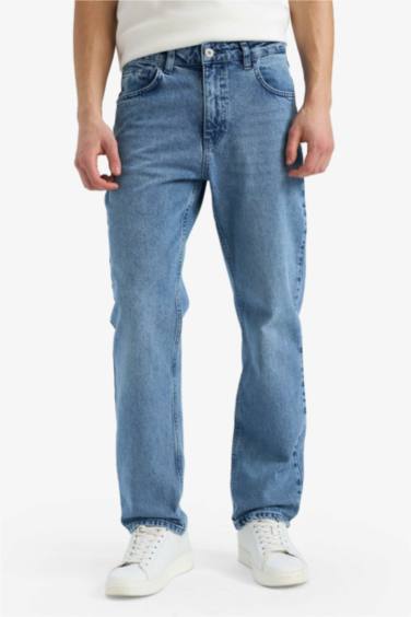 Yumuşak Dokulu Straight Fit Jean Pantolon