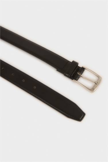 Erkek Dikdörtgen Toka Suni Deri Klasik Kemer - Görsel 3