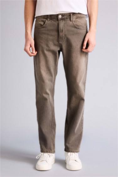 Yumuşak Dokulu Straight Fit Jean Pantolon